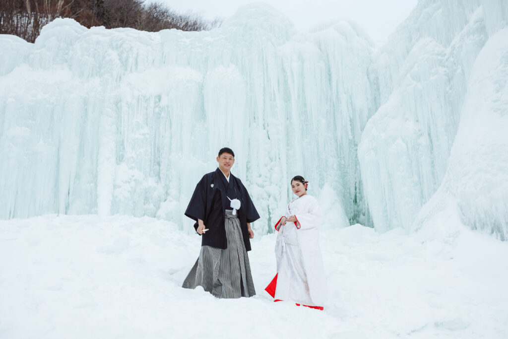 撮影レポート：旭川冬の氷瀑祭りフォトウエディング